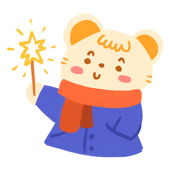 happy new year doodles items for templates