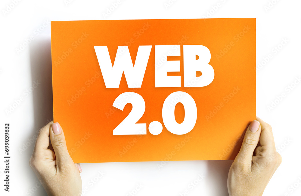 Poster web 2.0 - websites that emphasize user-generated content, ease of use, participatory culture and int