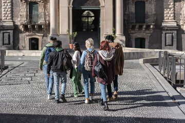 Group of Students on a Cultural Heritage Tour