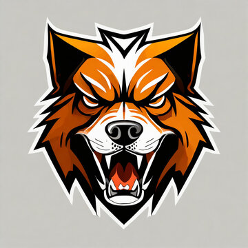 Angry Dog logo icon isolated on white background