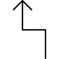 Fototapeta premium Zigzag Arrow Icon