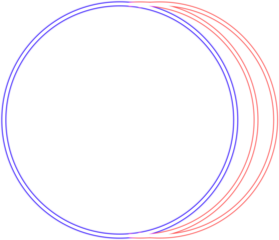 Minimalist neon circle shape. Modern minimalist element 