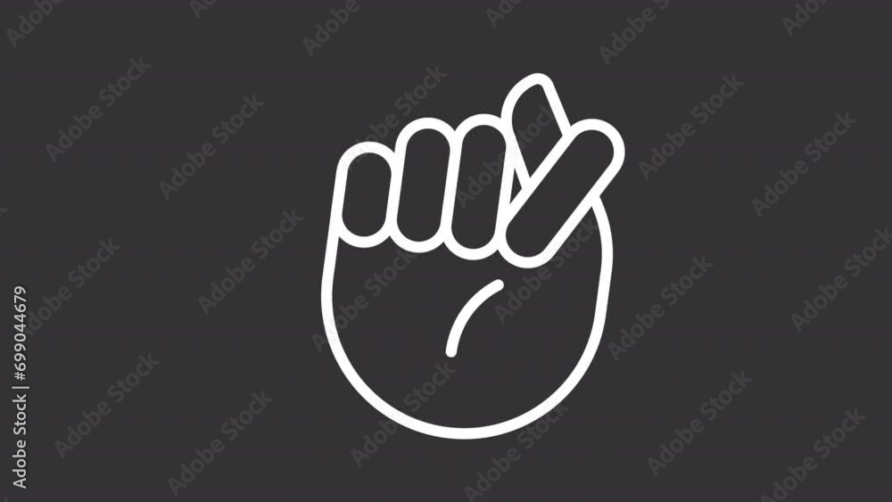 Poster 2d white simple thin line animation of fig icon, hd video with transparent background, seamless loop