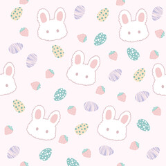 Cute Easter Bunny Seamless Pattern