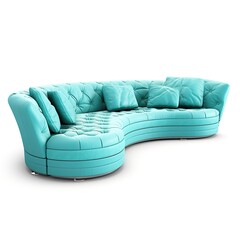 Sectional sofa aquamarine