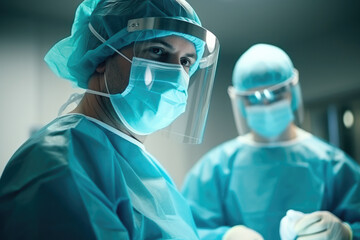 Surgical Team Shows Professionalism In Bright Operating Room Highquality Photo