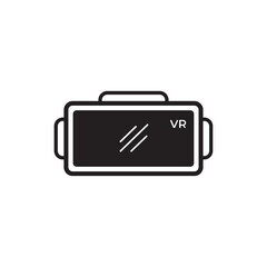 Vr glasses icon in black color