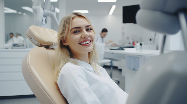 positive patient at dantist in medical room