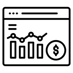 Financial Dashboard Icon Element For Design