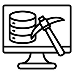 Data Mining Icon Element For Design