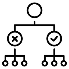 Decision Tree Icon Element For Design