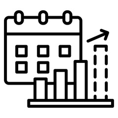 Sales Forecast Icon Element For Design