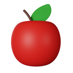 Apple 3D Icon Illustration