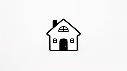 professional logo house in black on a white background.