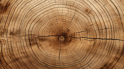 Old wooden tree cut surface. - Rough texture of tree rings. - obrazy, fototapety, plakaty