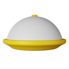 Fototapeta premium Food Tray 3D Icon Illustration