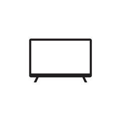 Smart tv icon in black color and outline style