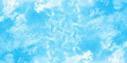 Fototapeta na wymiar Light sky blue background with clouds .Sky Nature Landscape Background. sky background with white fluffy clouds .Horizontal summer sky backdrop.