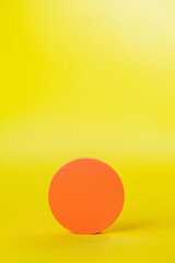 Pot of cream on yellow background. Pot concept. Beauty product concept. Space for text. Mockup.