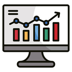 Data Visualization Icon Element For Design