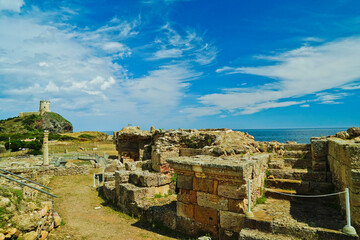 Area archeologica di Nora. Provincia di Cagliari,Sardegna, Italy
