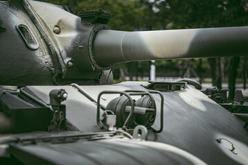 Close up to details old tank