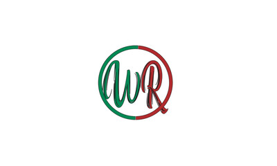 WR, RW, W, R Abstract Letters Logo Monogram	