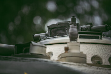 Fototapeta premium Close up to details old tank