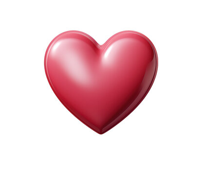 Heart Love Shape illustration icon imoji on tranparent or white background,png