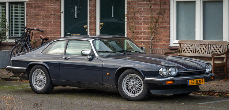 Naarden, The Netherlands, 25.12.2023, Classic Jaguar XJS 3.6 from 1991 parked in the street