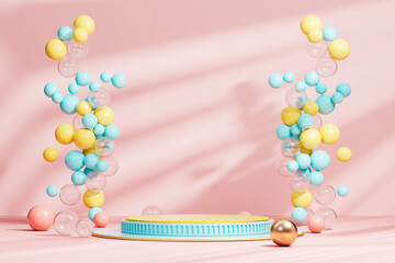3d rendering balloons title picture