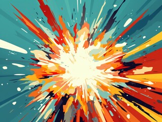 Grunge background with explosion. illustration. EPS10. Generative AI - obrazy, fototapety, plakaty