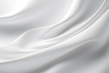 Fototapeta premium Flowing Satin Waves: White and Grey Fabric Texture