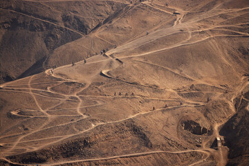 Enduro bikers challenging the lines at el Morro Solar Chorrillos Lima Peru