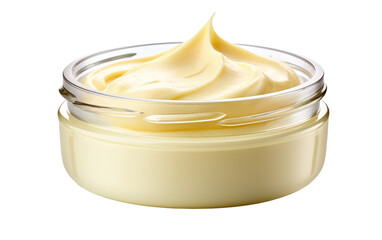 Unveiling Soft Splendor Isolated Image of Shea Butter Cuticle Cream Jar on a White or Clear Surface PNG Transparent Background.