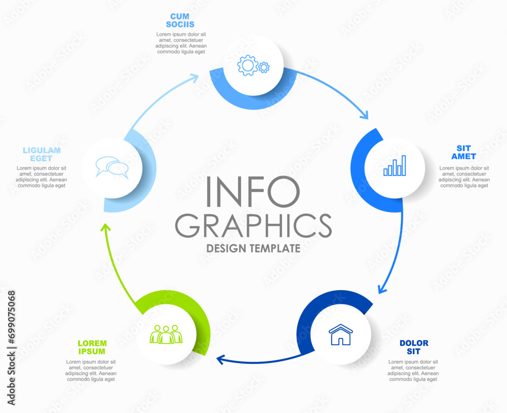Poster infographic design template with place for your data. vector illustration.