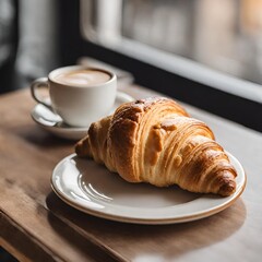 croissant and coffee