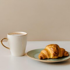 croissant and coffee