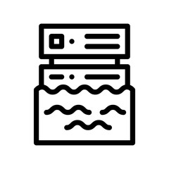 data lake line icon