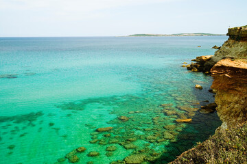 Fototapeta premium Falesie di Roia de Su Càntaru. Sinis, Provincia di Oristano, Sardegna, Italy