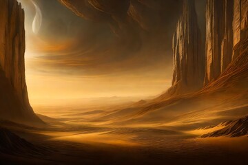 sunset in the desert