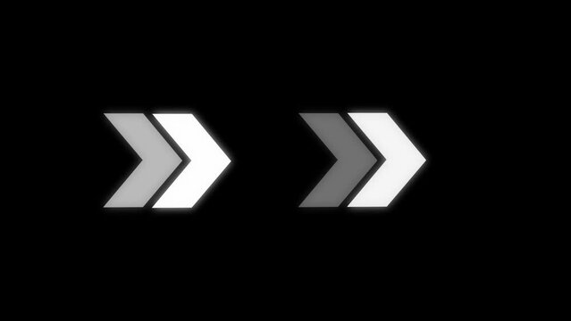 white color directional swipe arrow loading icon