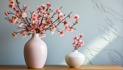 A fresh bouquet of multi colored tulips brings elegance indoors generated by AI
