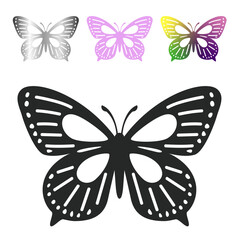 Illustration of a Silhouette Butterfly Design