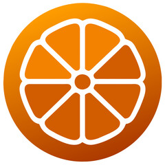 Obraz premium A juicy orange slice vektor icon illustation