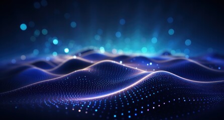 night, sky, light, nature, star, dusk, skyline, urban, downtown, evening. night sky landscape with alpine mountain valley, low clouds, starry sky, and dark blue sky, city illumination via ai generate.