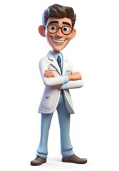 Fototapeta premium cartoon 3d doctor