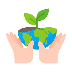 Hand holding a water drop globe Campaign idea to reduce water use for the world on World Water Day