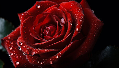 Freshness and beauty in nature, a single flower romance blossoms generated by AI