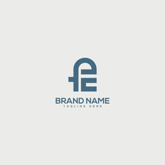 Monogram professional unique letter FE EF logo design template. Initials Business logo.